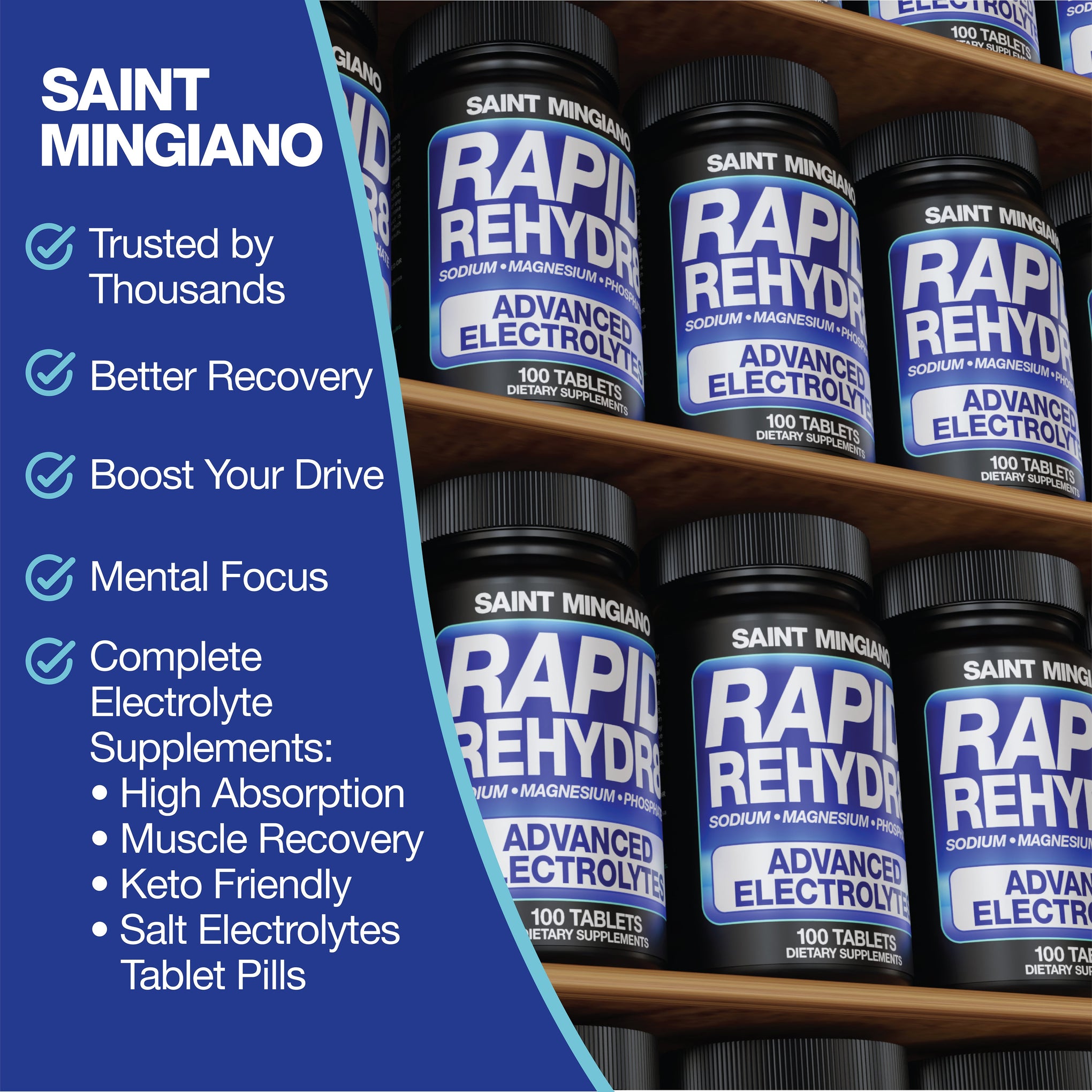 Rapid Rehydr8 Electrolyte Capsules Muscle Endurance Recovery Support Supplement