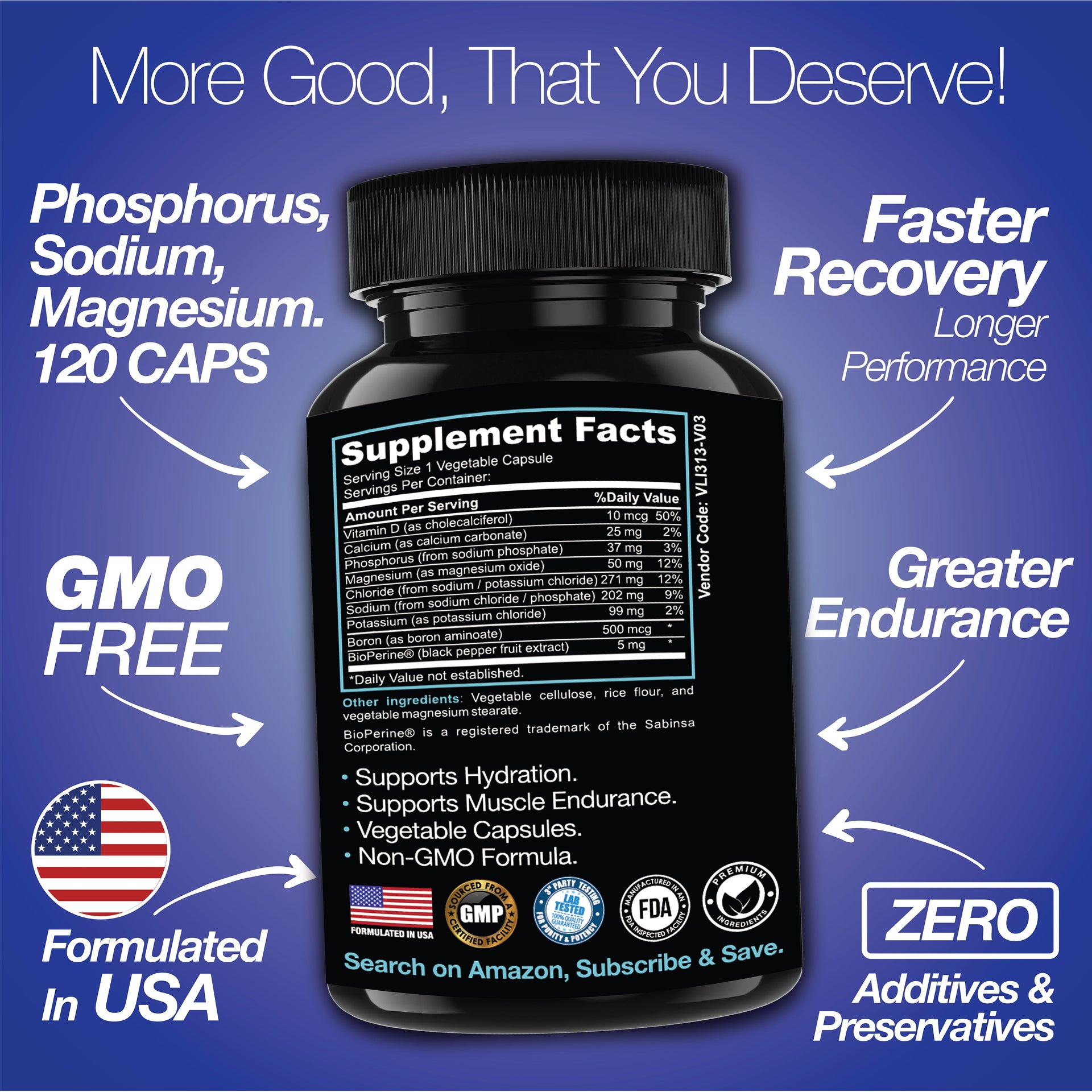 Rapid Rehydr8 Electrolyte Capsules Muscle Endurance Recovery Support Supplement