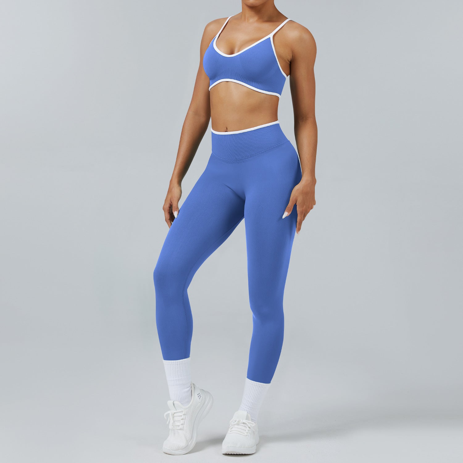 Seamless Back Support Quick Dry Running Yoga Fitness Apparel Set