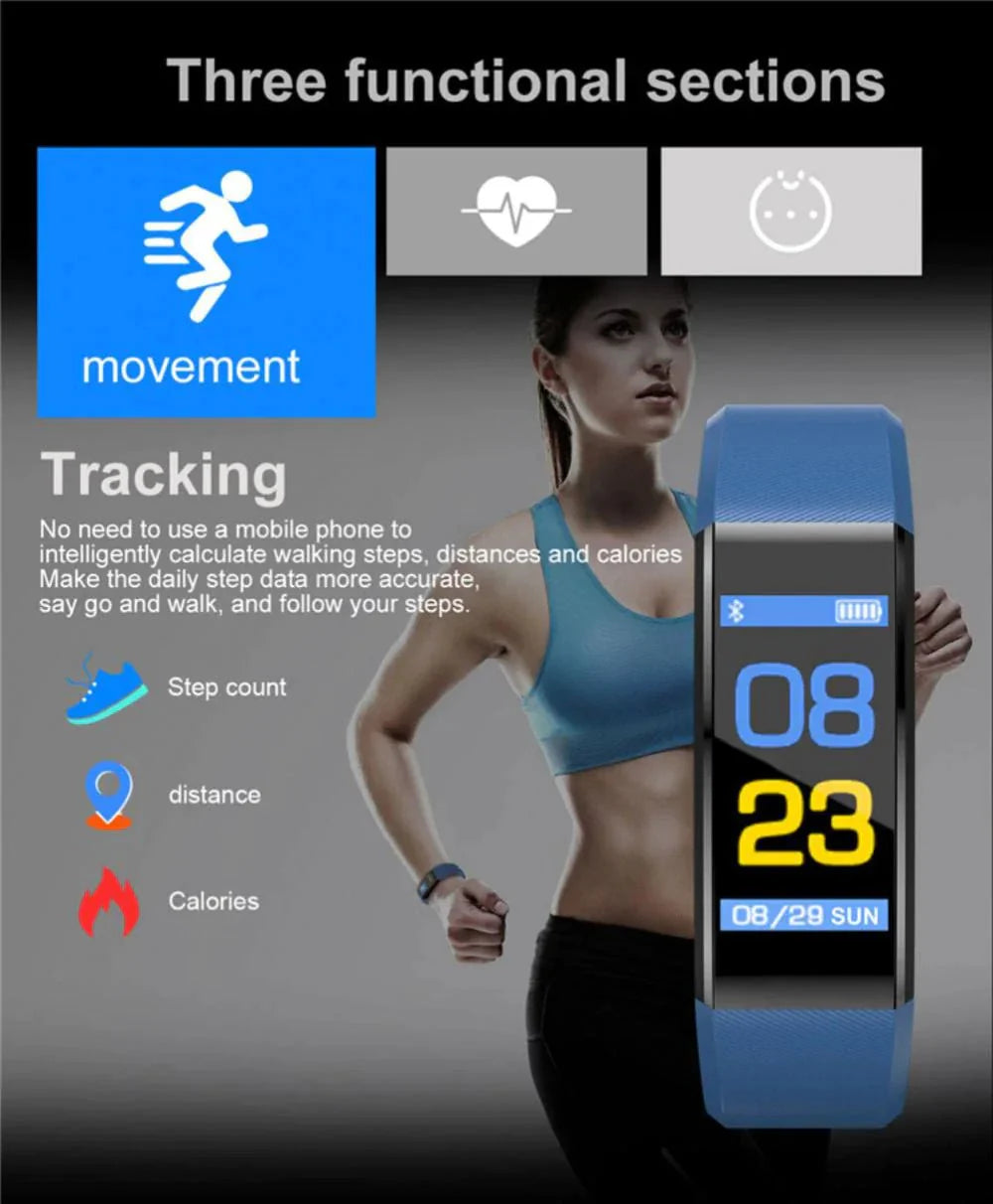 IP67 Waterproof Smart Watch Fitness Tracker Heart Rate Sleep