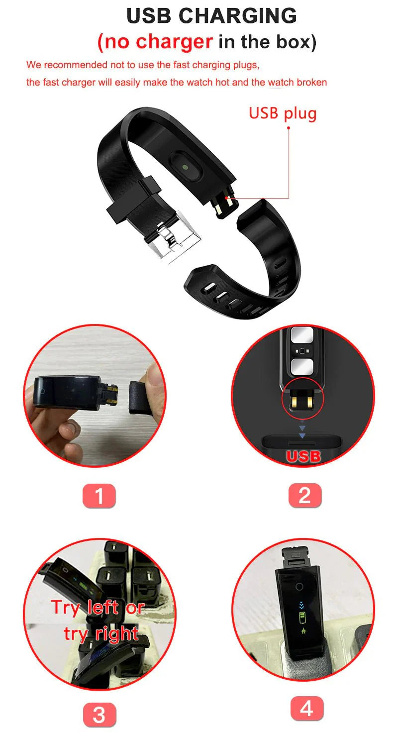 IP67 Waterproof Smart Watch Fitness Tracker Heart Rate Sleep