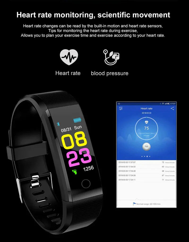 IP67 Waterproof Smart Watch Fitness Tracker Heart Rate Sleep