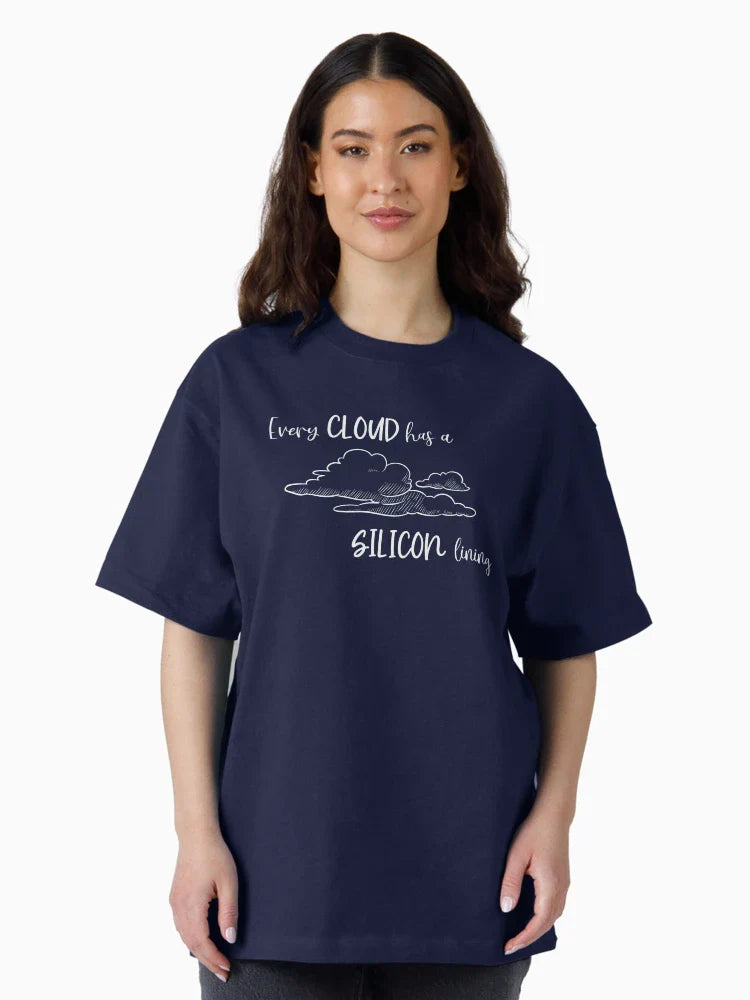 Every cloud has a SILICON lining (White) - Geek Aware Apparel